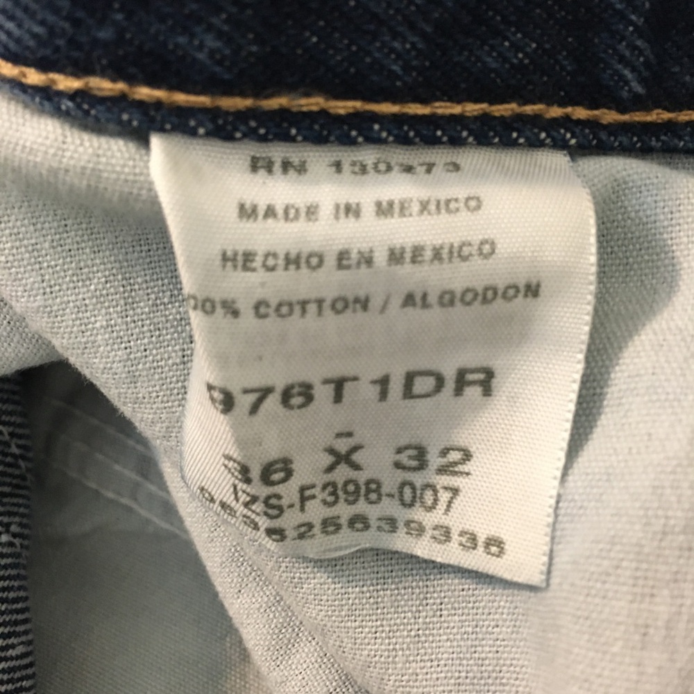 Wrangler Straight Leg Jeans 36W X 32L Blue 100% Cotton Excellent Condition - Picture 7 of 7